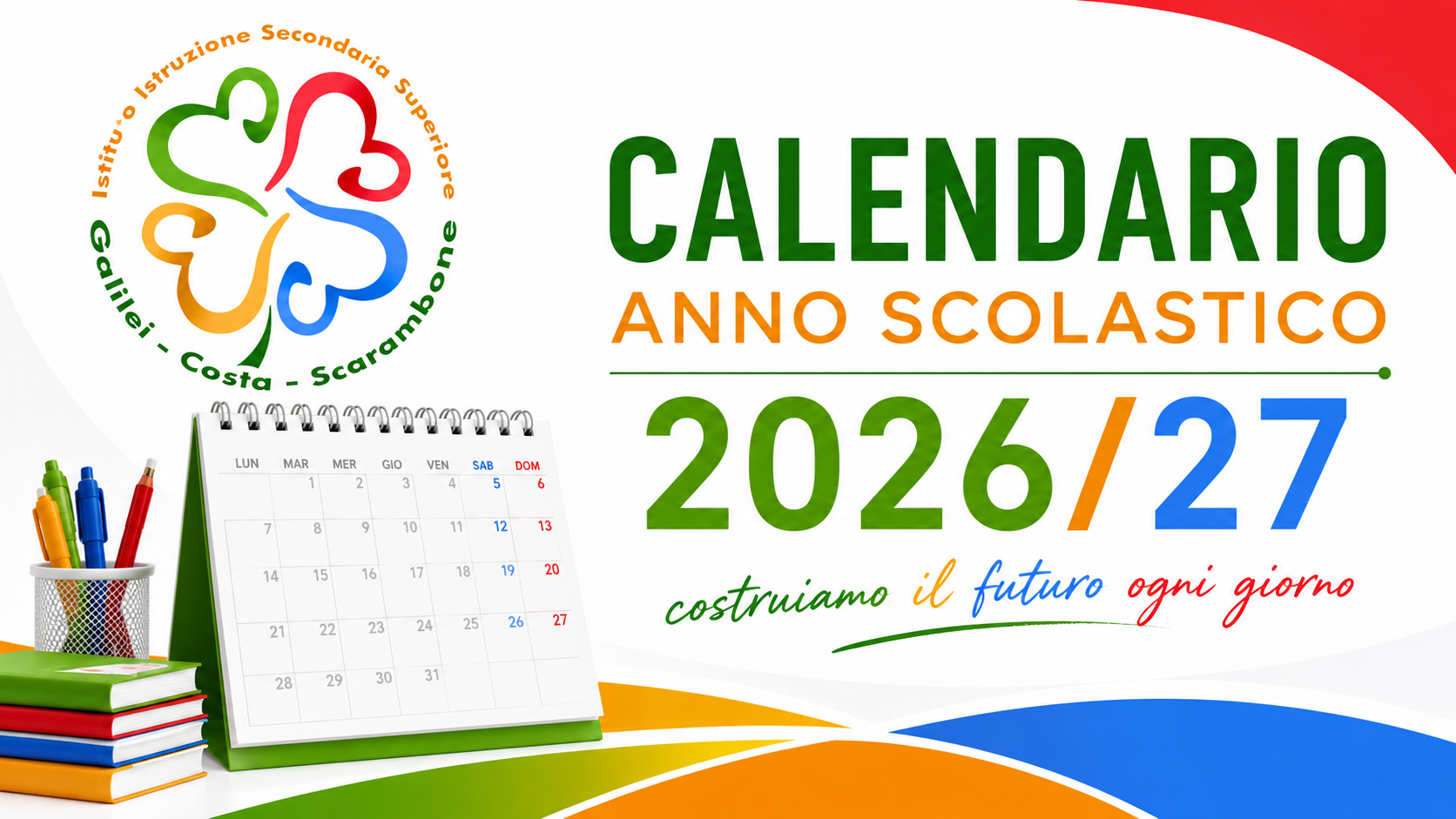 Calendario Scolastico per l’anno scolastico 2026/2027
