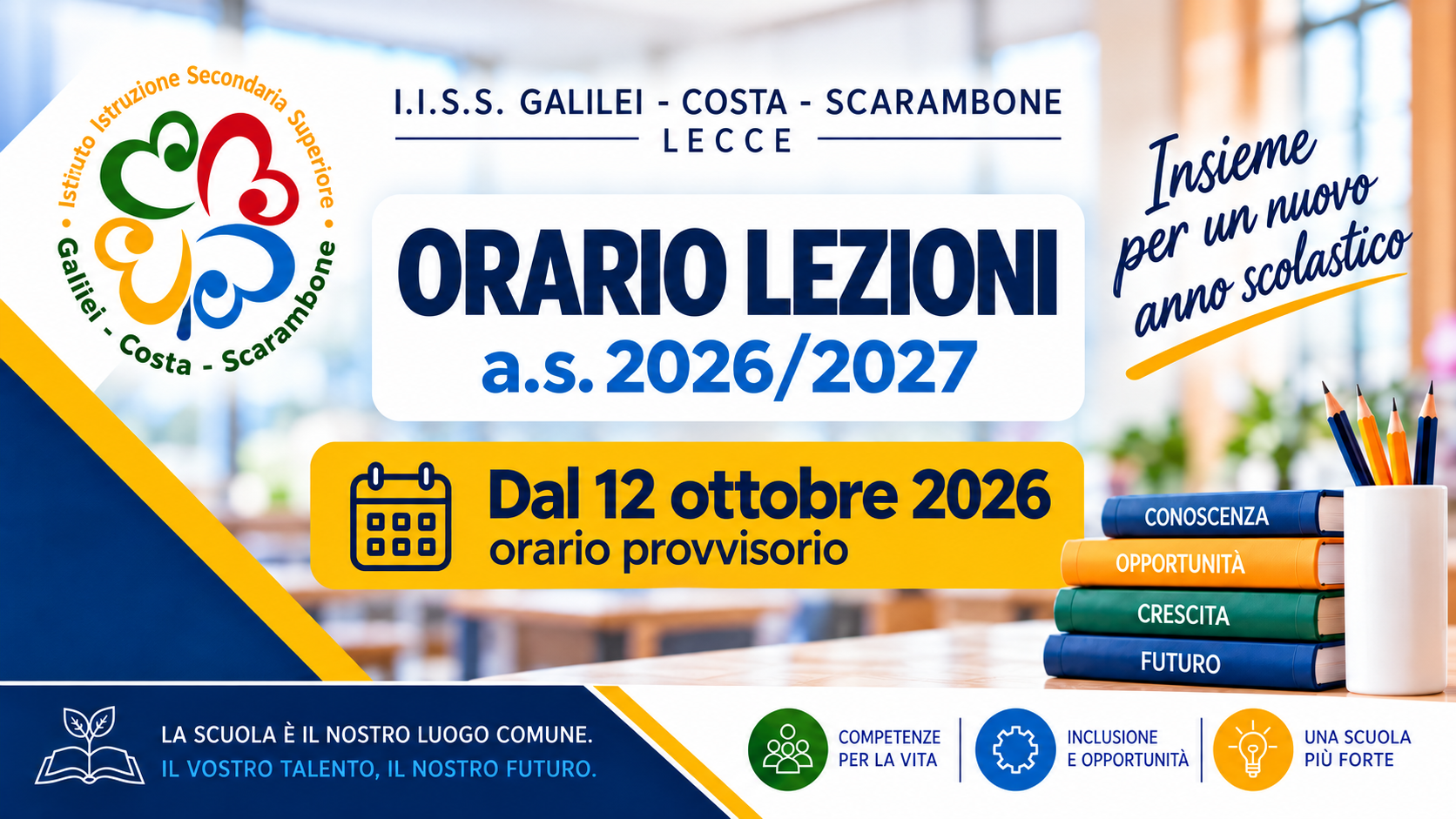 ORARIO CLASSI DAL 12/10/2026-DIURNO E SERALE