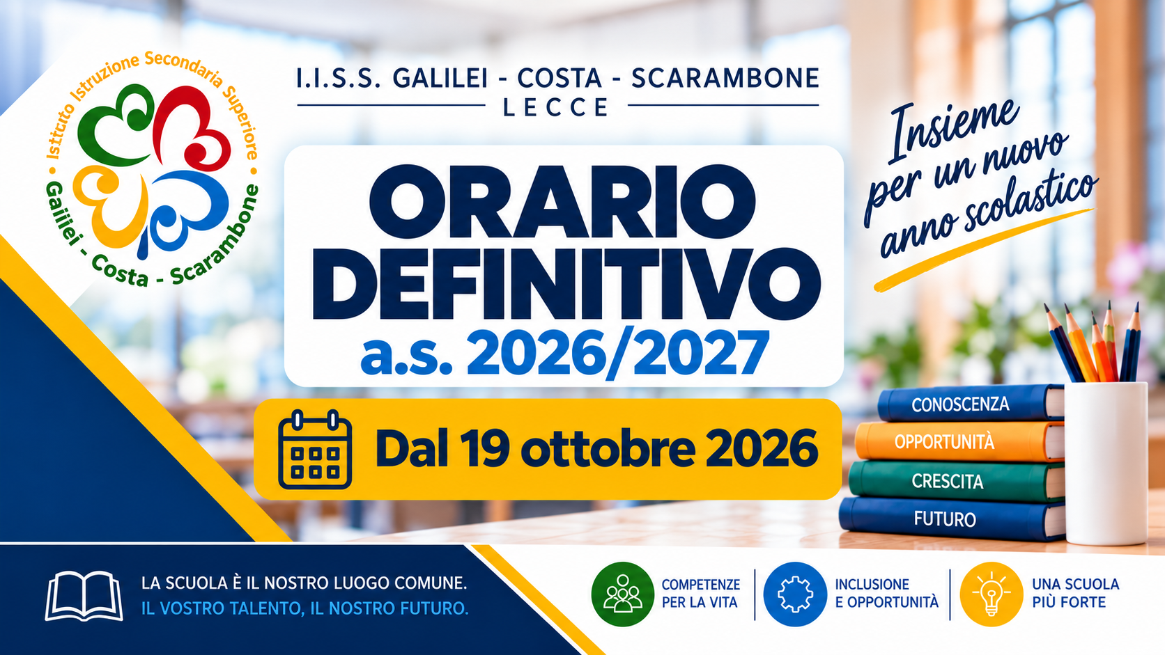 ORARIO DEFINITIVO DELLE CLASSI