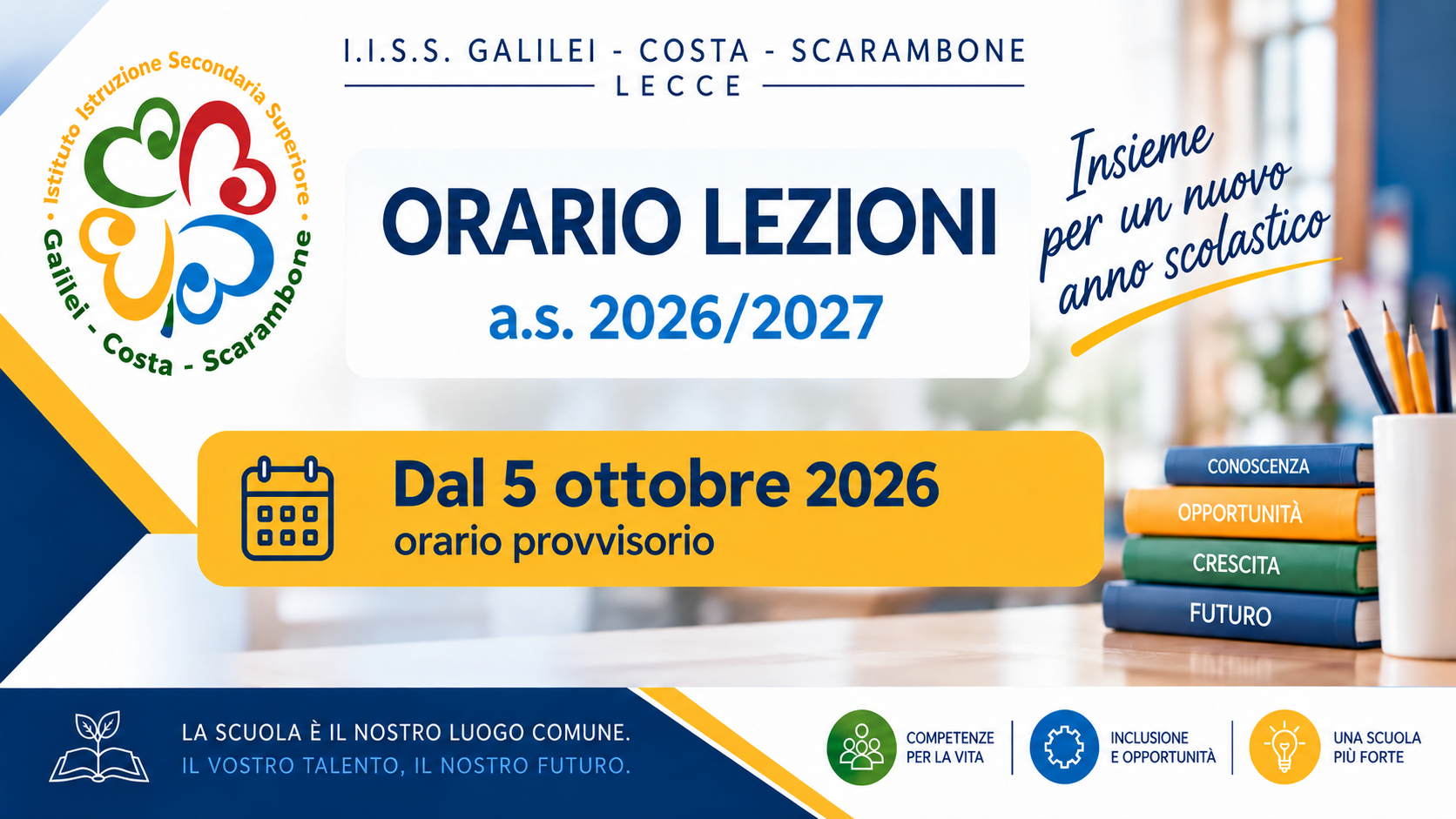 ORARIO CLASSI DAL 05/10/2026-DIURNO E SERALE