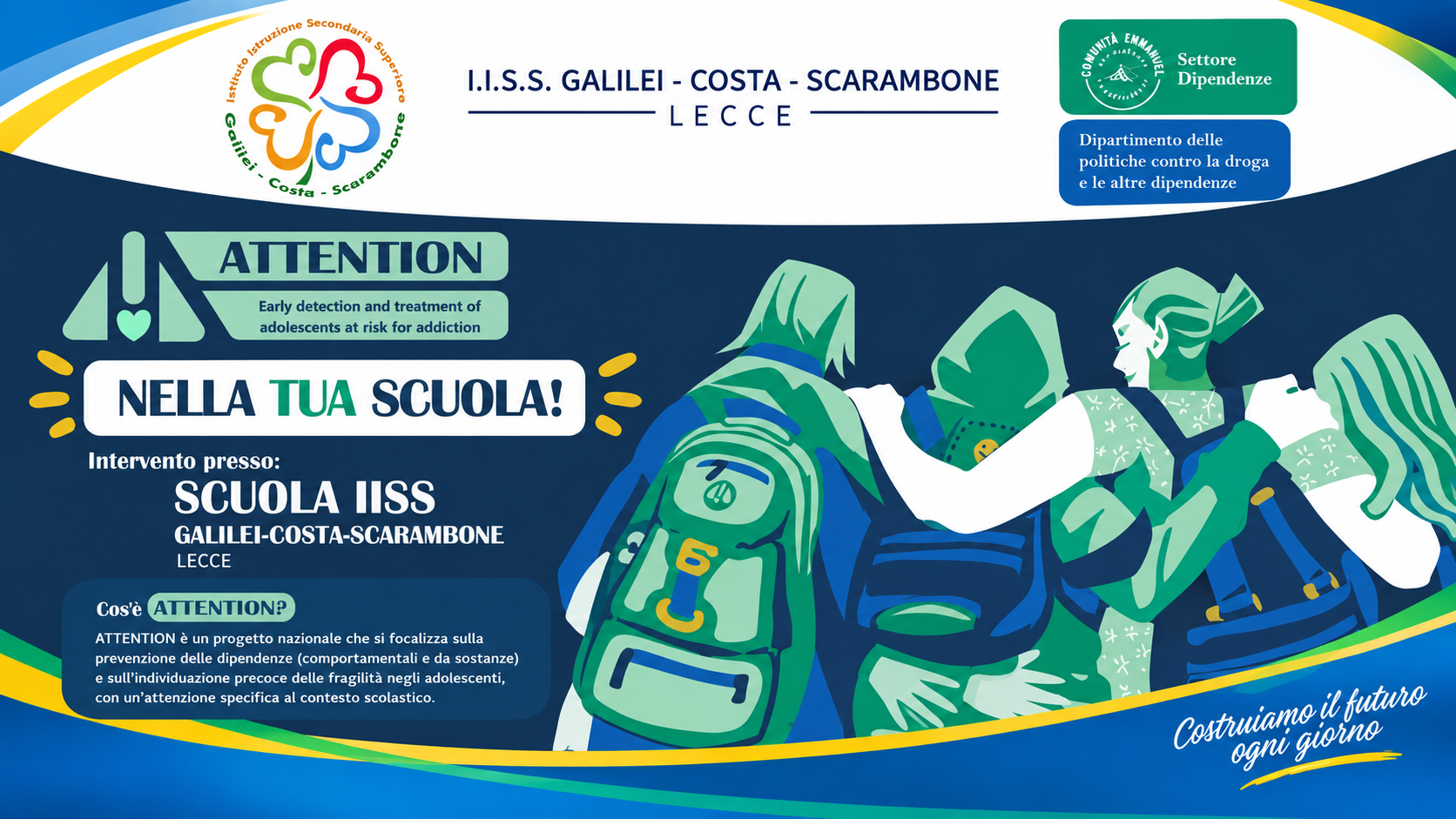 “ATTENTION”: incontri con la Comunità Emmanuel per la prevenzione e il benessere degli studenti
